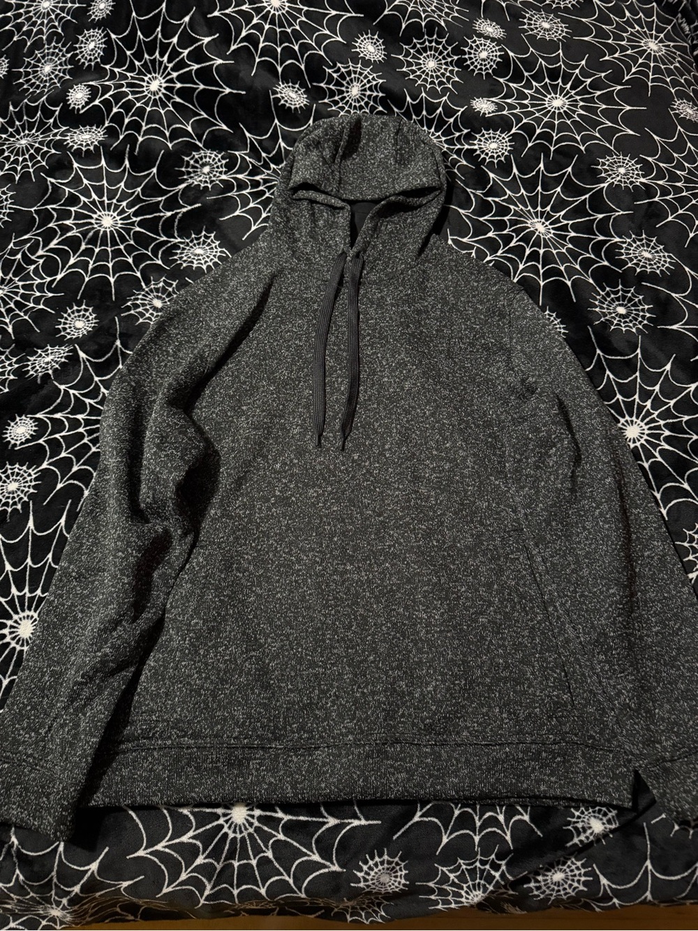 Hogan Black Heather Hooded Pullover Sweatshirt